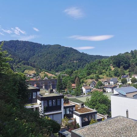 Terrassenwohnung Mit Toller Aussicht & Zentrumsnah Hornberg Luaran gambar