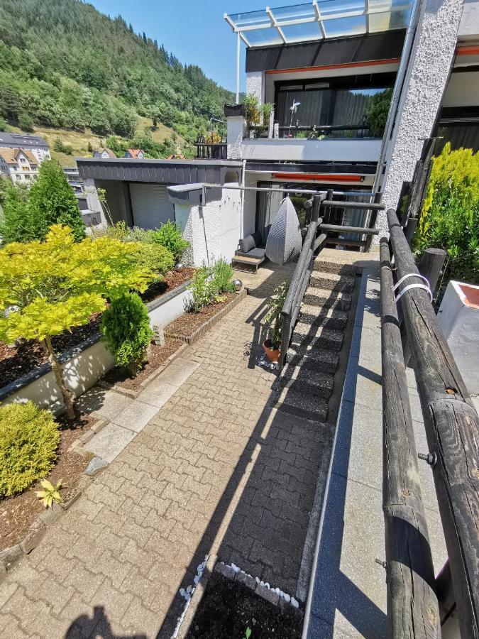 Terrassenwohnung Mit Toller Aussicht & Zentrumsnah Hornberg Luaran gambar